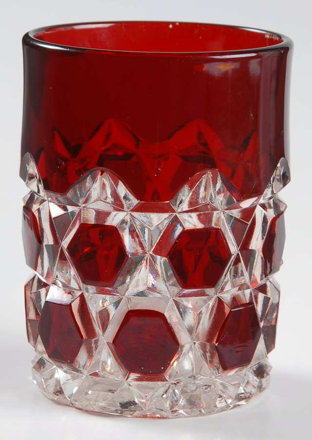 Red Block 6 Oz Flat Tumbler by US Glass-1