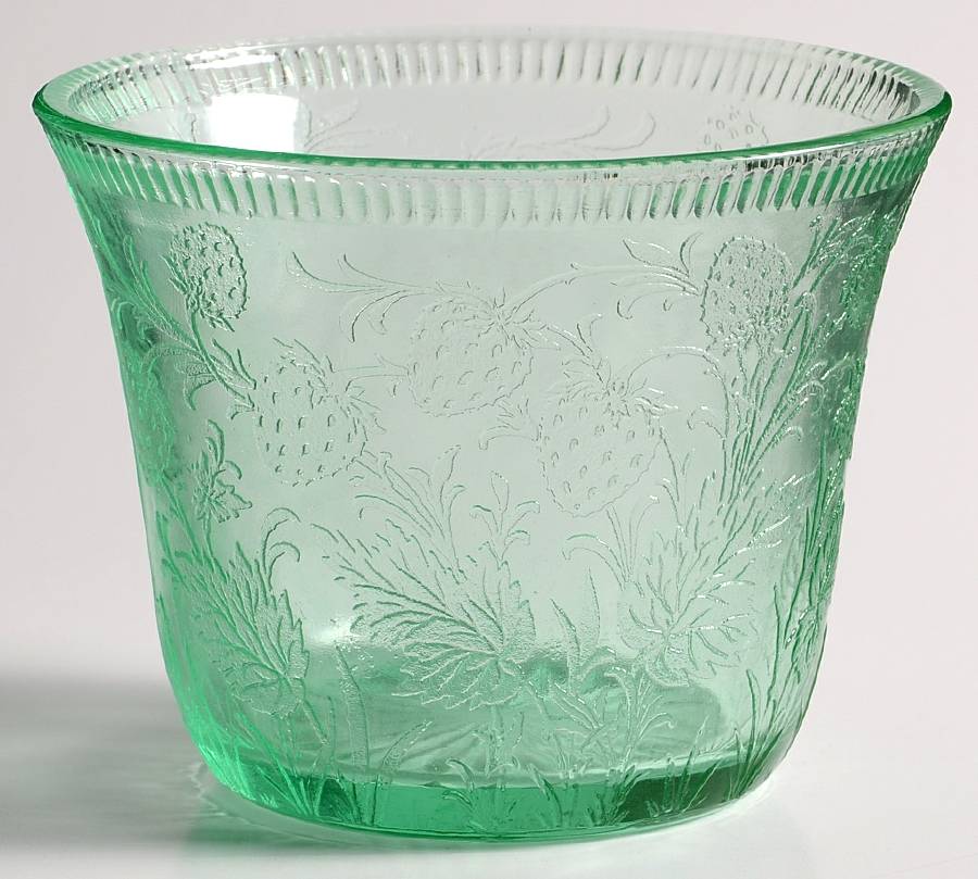 Strawberry Green Open Sugar by US Glass-1