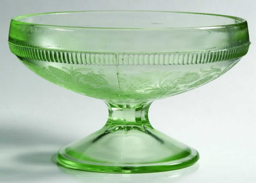 Strawberry Green Comport by US Glass-1