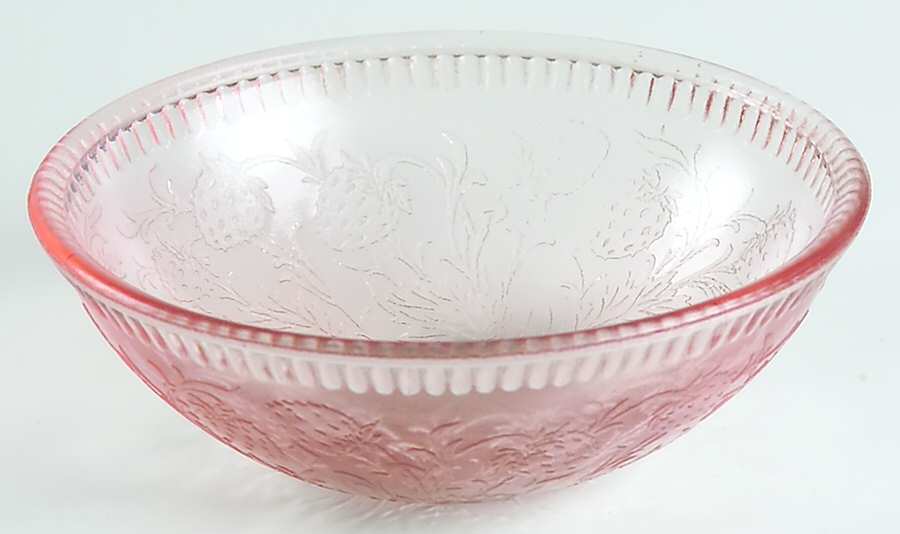 Strawberry Pink Small Fruit Dessert Bowl by US Glass-1