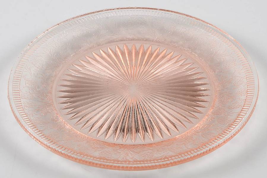 Strawberry Pink 7" Salad Plate by US Glass-1