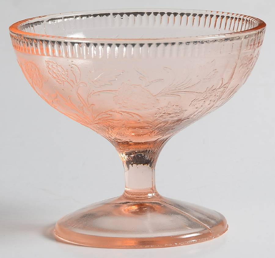 Strawberry Pink Champagne/Tall Sherbet by US Glass-1