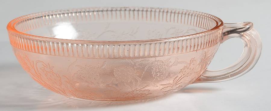 Strawberry Pink Olive Dish by US Glass-1