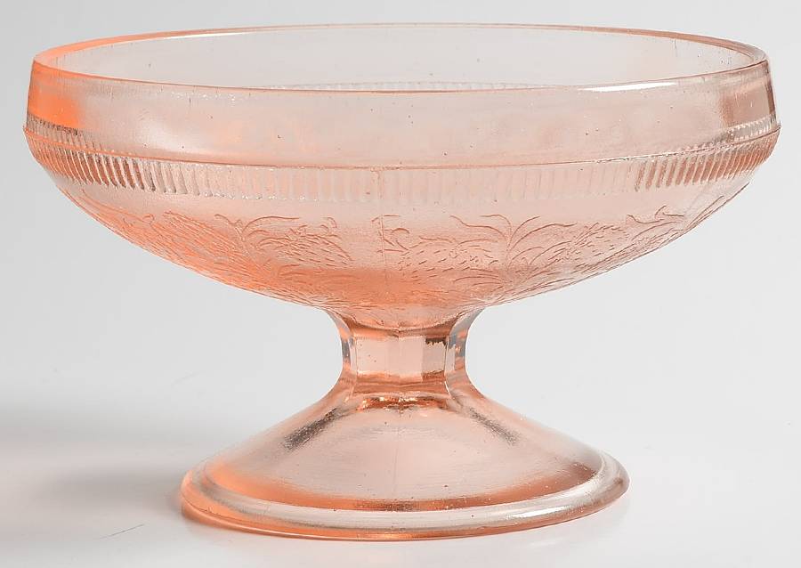Strawberry Pink Comport by US Glass-1