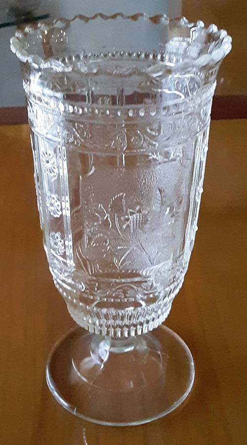 Willow Oak Clear Celery Vase by US Glass-1