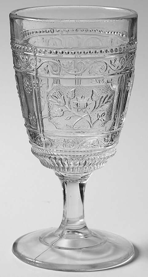 Willow Oak Clear Water Goblet by US Glass-1
