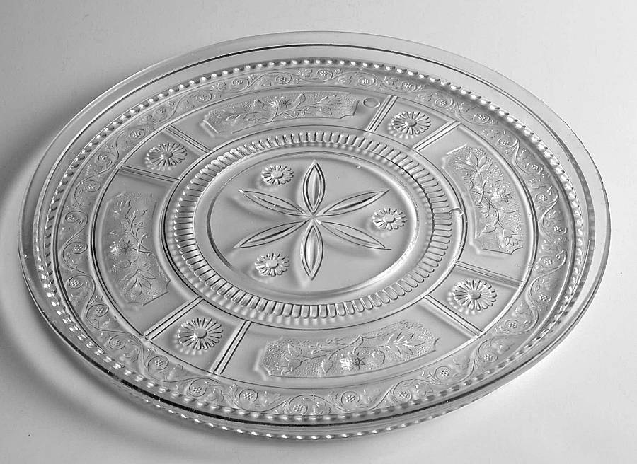 Willow Oak Clear 10" Torte Plate by US Glass-1