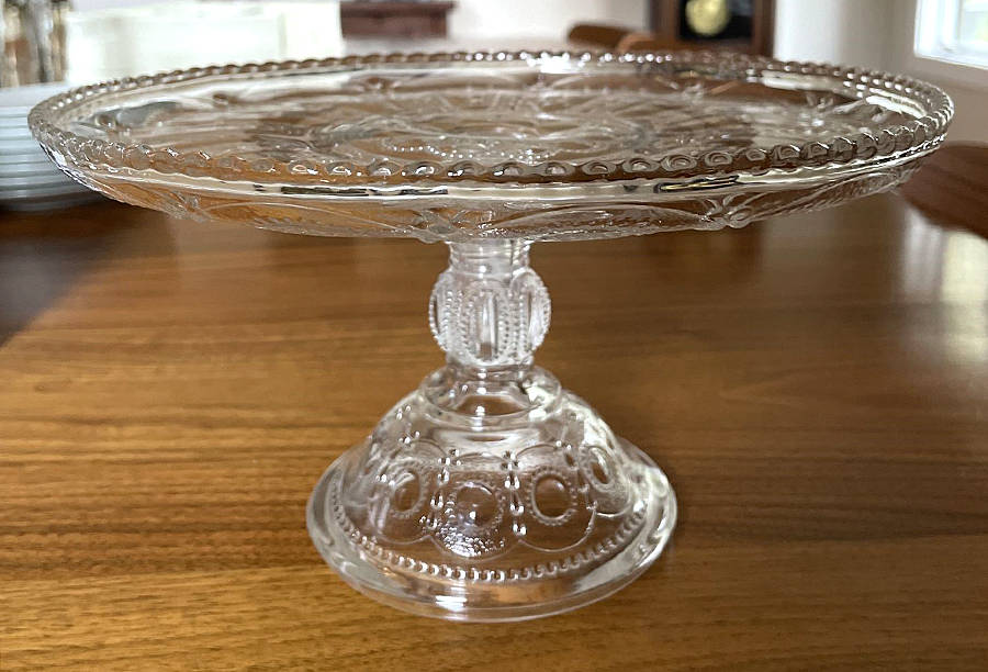 Wisconsin 9" Diameter Pedestal Cake Stand by US Glass-1