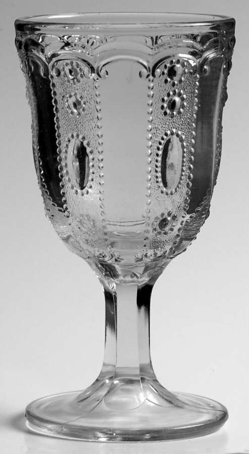 Jewel with Dewdrop Water Goblet by US Glass-1