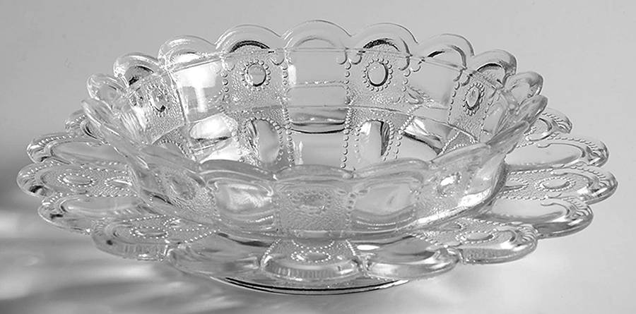 Jewel with Dewdrop Open Preserve W/Underplate by US Glass-1
