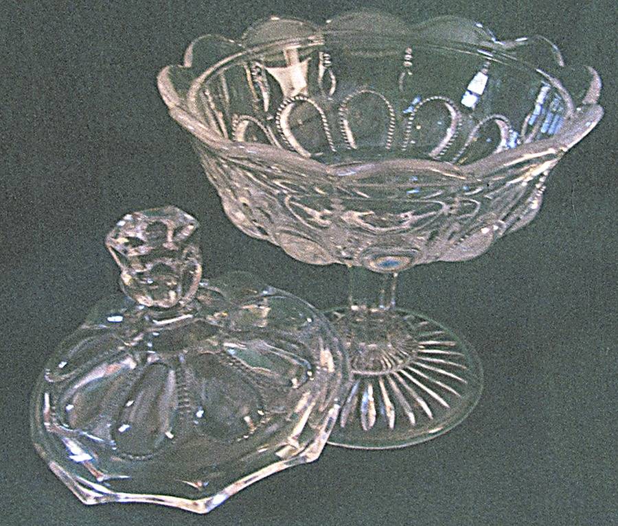 Michigan Clear 4" Compote & Lid by US Glass-1