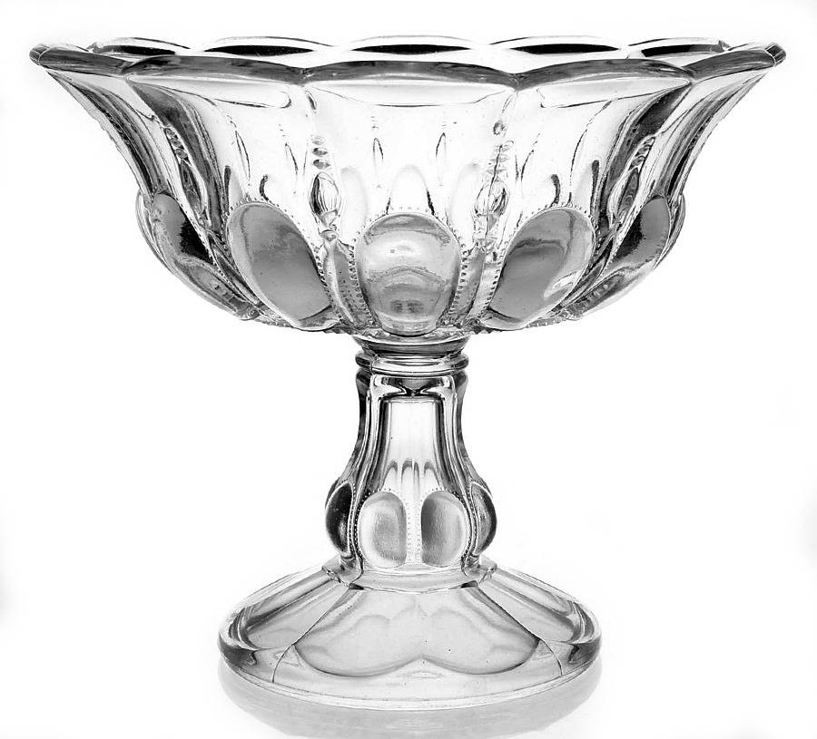 Michigan Clear Round Compote (Height X Width) by US Glass-1