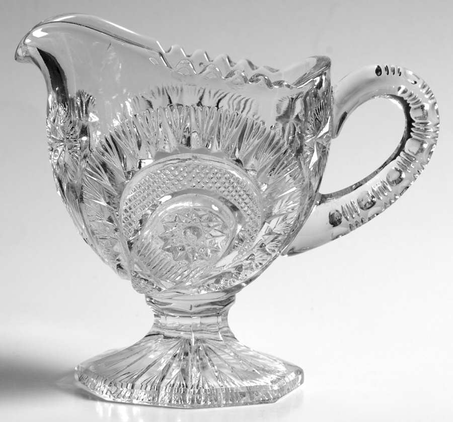 Slewed Horseshoe (Clear) Creamer by US Glass-1