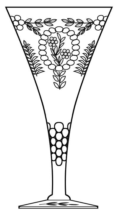 Cameo Water Goblet by Unknown Manufacturer-1