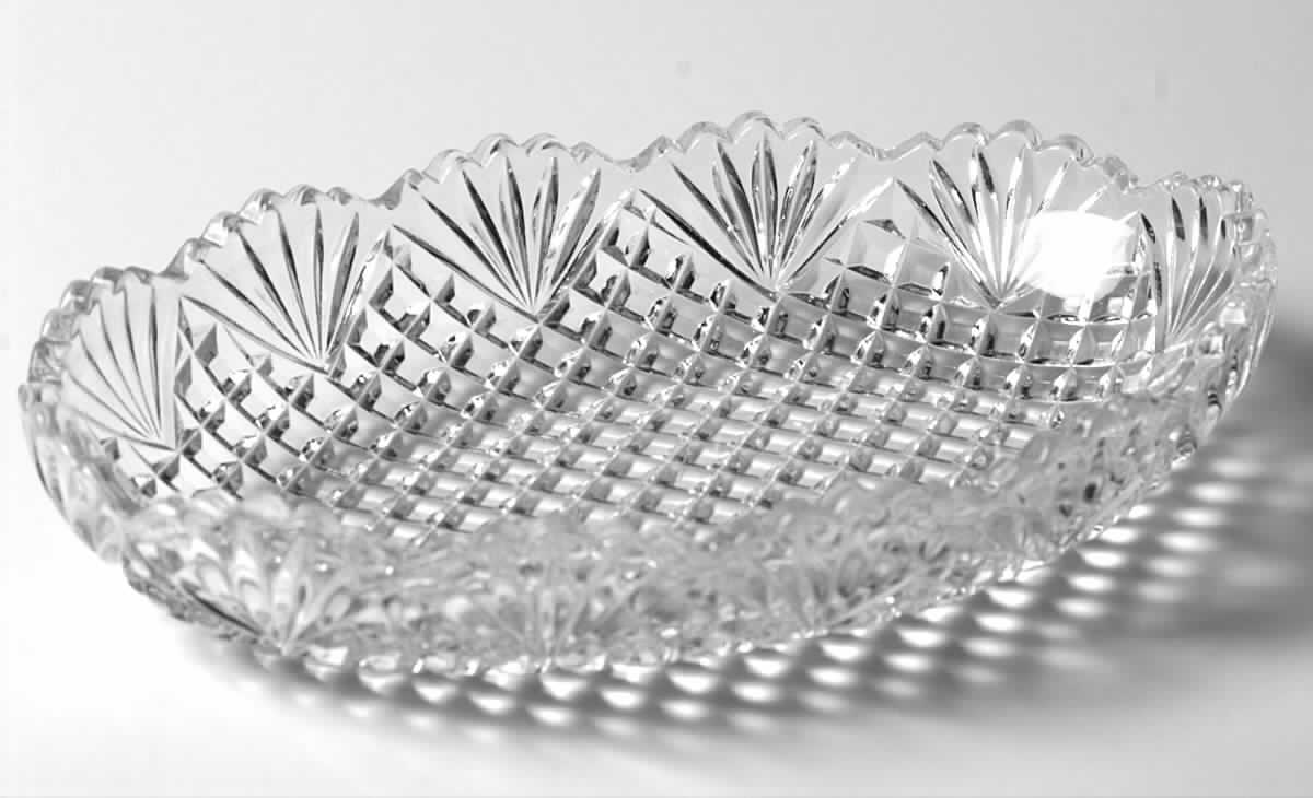 Pineapple & Fan Pickle Dish by US Glass-1
