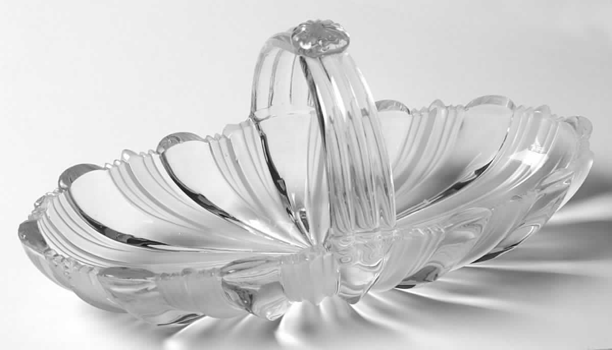 Fluted Ribbon Basket by US Glass-1