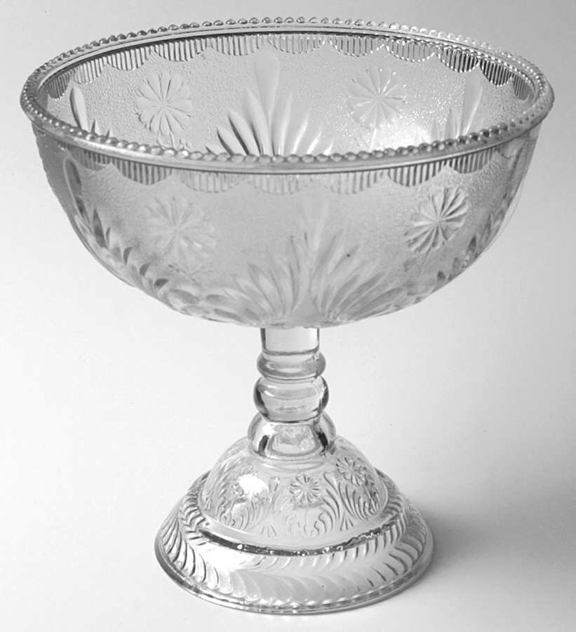 Stippled Daisy 7" Height Open Compote by Unknown Manufacturer-1