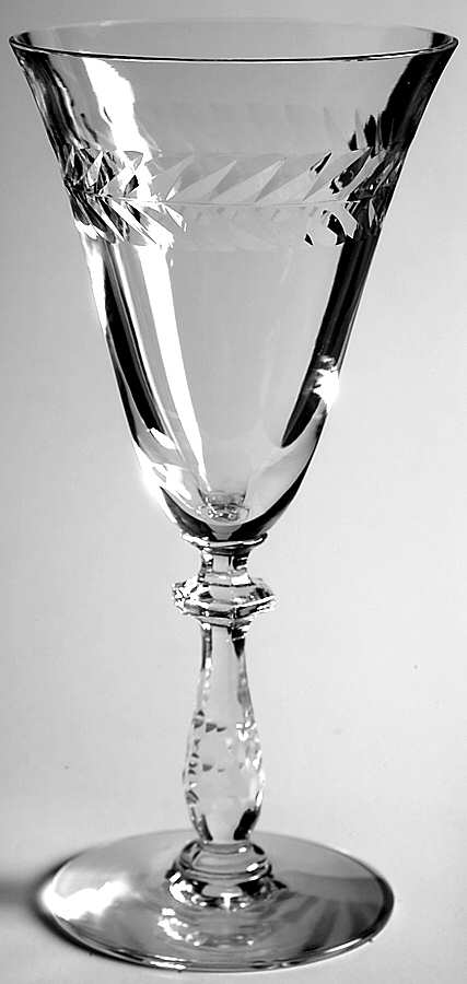 Unk425 (Cut Stem) Water Goblet by Unknown Manufacturer-1