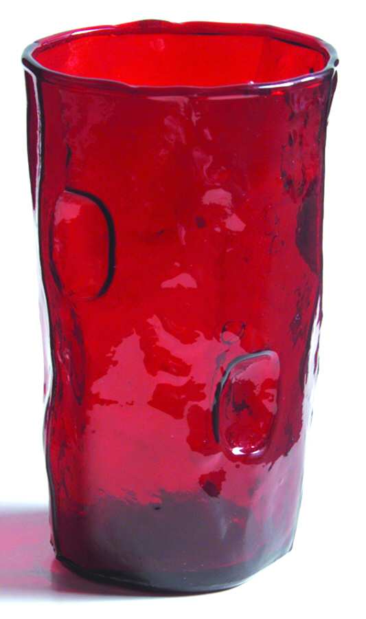 T1G1 Ruby Red 14 Oz Flat Tumbler by Tex Glass (Decatuer Glass)-1