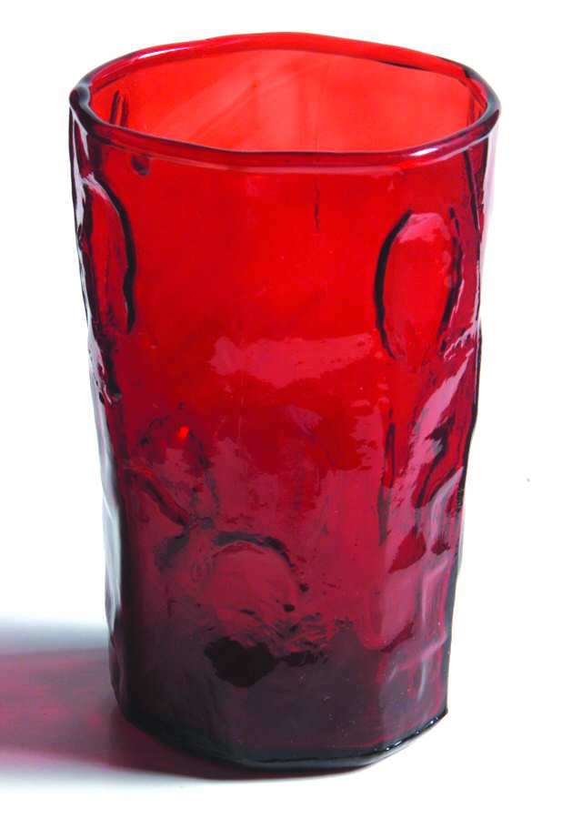 T1G1 Ruby Red 5 Oz Flat Tumbler by Tex Glass (Decatuer Glass)-1