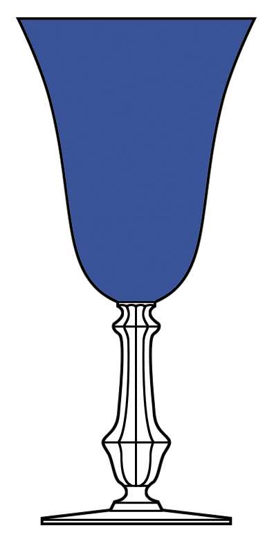 IMC 1 Cobalt Blue Water Goblet by Imperial Glass-Ohio-1