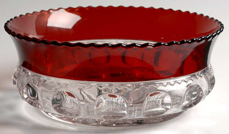 King's Crown Ruby Flash 8" Round Bowl by US Glass-1