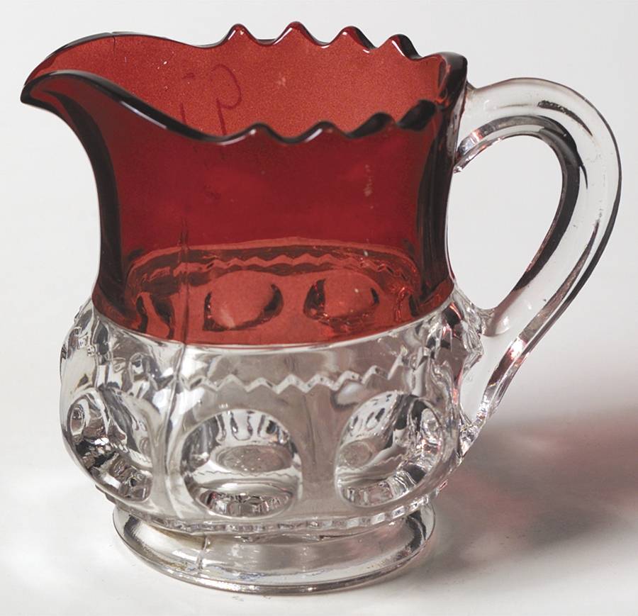 King's Crown Ruby Flash Creamer by US Glass-1