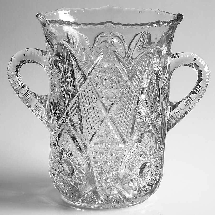 Hobstar Celery Vase by US Glass-1