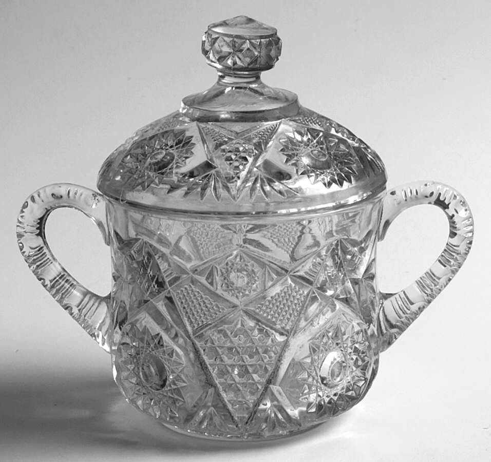 Hobstar Open Sugar by US Glass-1