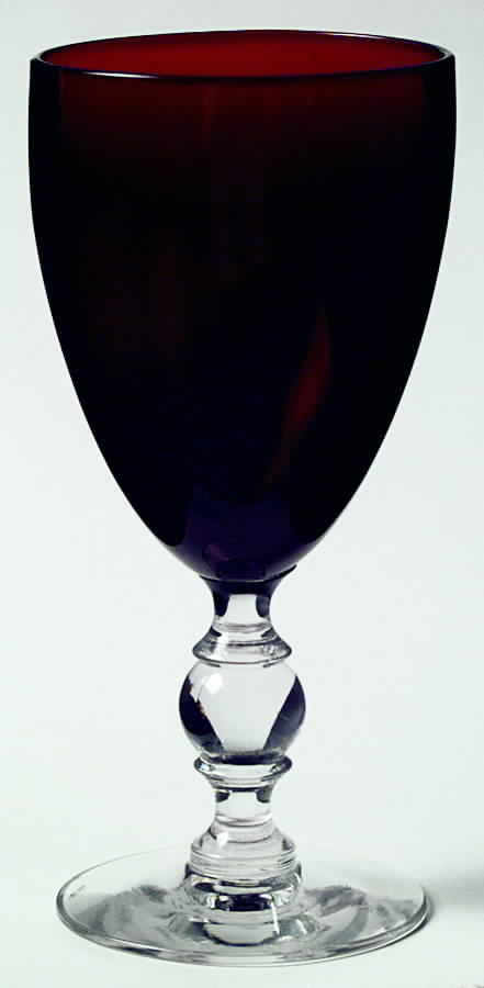 UNK198 Ruby Water Goblet by Unknown Manufacturer-1