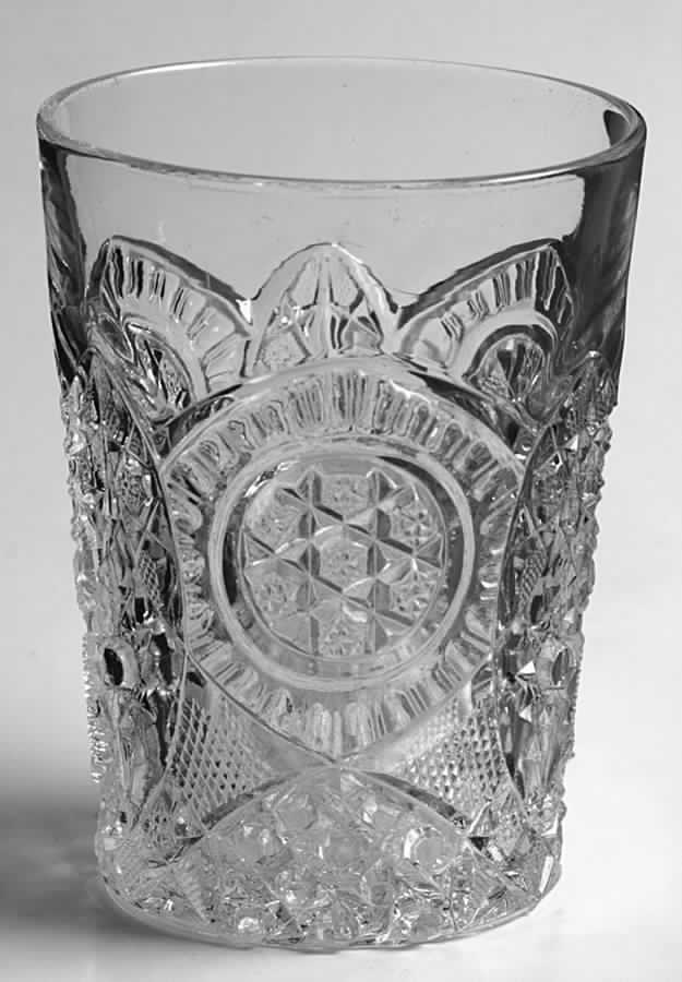 Daisy and Scroll (Buzz Saw) Flat Tumbler by US Glass-1