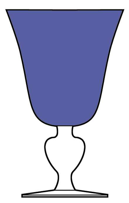 UNK448 (Cobalt Blue) Water Goblet by Unknown Manufacturer-1