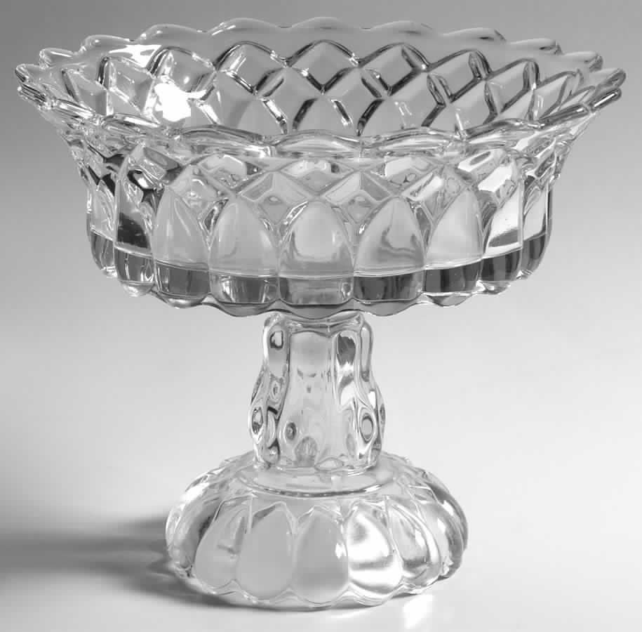 Art (Clear) 8" Width Tall Open Comport by US Glass-1