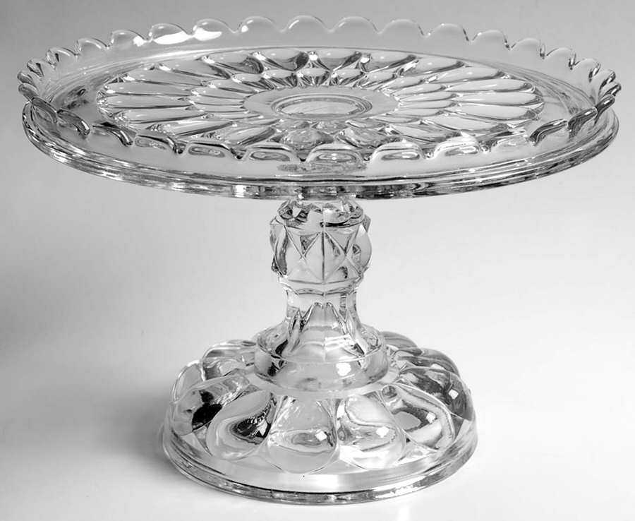 Art (Clear) 10" Diameter Pedestal Cake Stand No Dome by US Glass-1