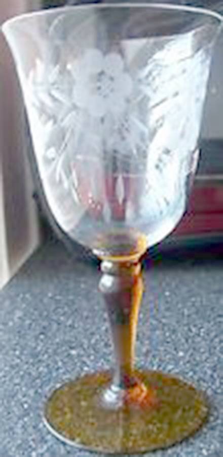 UNK236 Clear (Amber Stem) Wine by Unknown Manufacturer-1