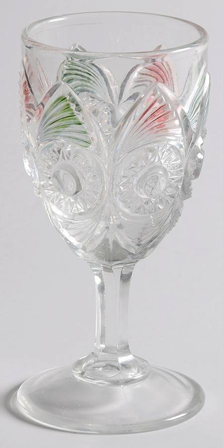 Bulls Eye and Fan Clear Wine Glass by US Glass-1
