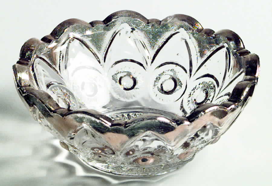 Bulls Eye and Fan Clear Small Fruit Dessert Bowl by US Glass-1