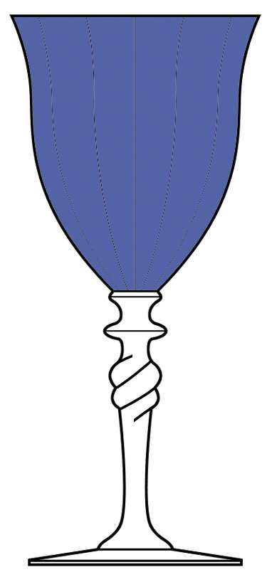 UNK468 (Cobalt Blue) Water Goblet by Unknown Manufacturer-1
