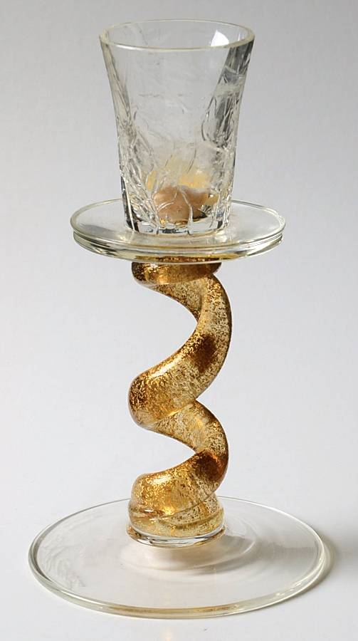 Spiral Gold 5" Single Light Candlestick by Union Street-1