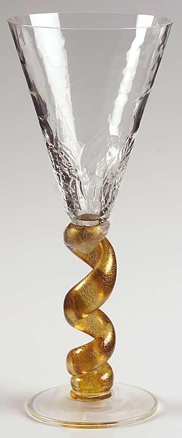 Spiral Gold Water Goblet by Union Street-1