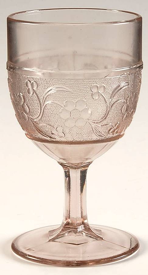 Stippled Star Flower Water Goblet by Unknown Manufacturer-1