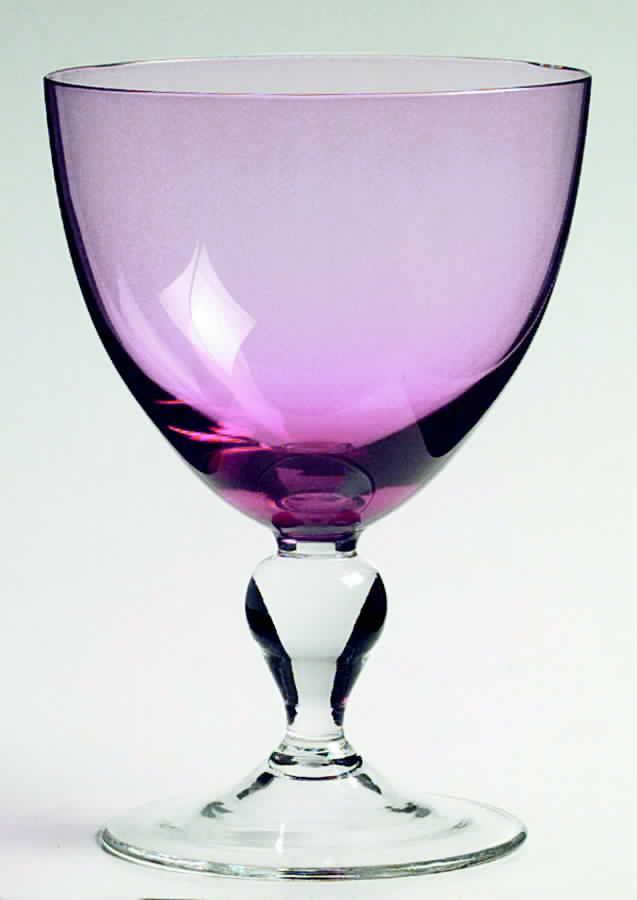 UNK510 Cranberry Water Goblet by Unknown Manufacturer-1