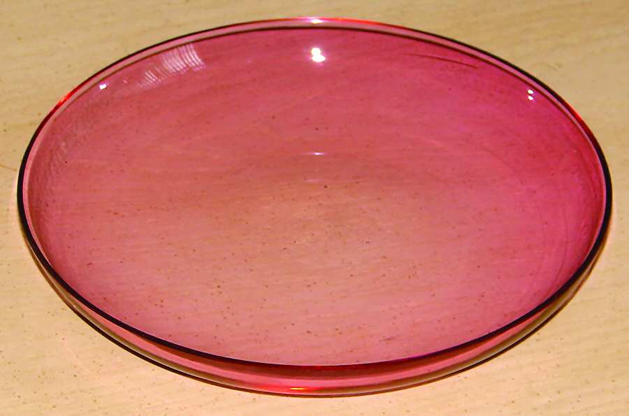 UNK510 Cranberry Salad Plate by Unknown Manufacturer-1