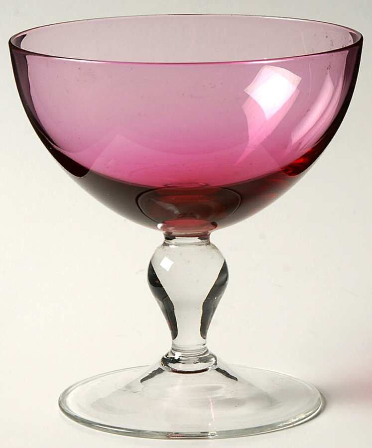 UNK510 Cranberry Champagne/Tall Sherbet by Unknown Manufacturer-1
