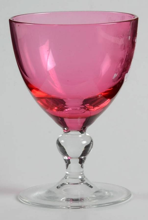 UNK510 Cranberry Cordial Glass by Unknown Manufacturer-1