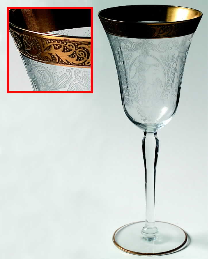 UNK423 Gold Water Goblet by Unknown Manufacturer-1