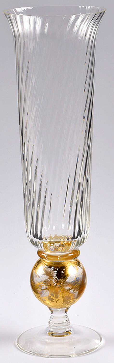 Manhattan Gold 14" Flower Vase by Union Street-1