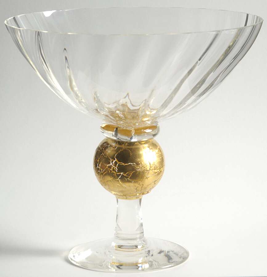 Manhattan Gold 9" Footed Centerpiece by Union Street-1