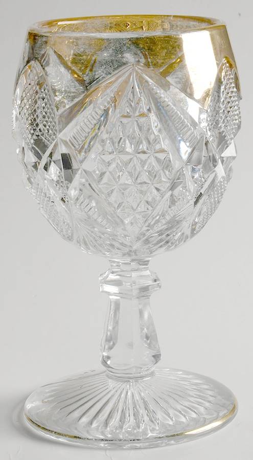 Pennsylvania Clear (Gold Trim) Water Goblet by US Glass-1