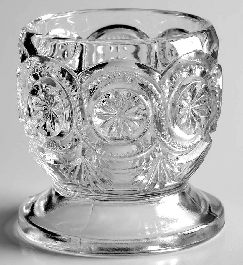 Star in Bull's Eye Clear Toothpick Holder by US Glass-1